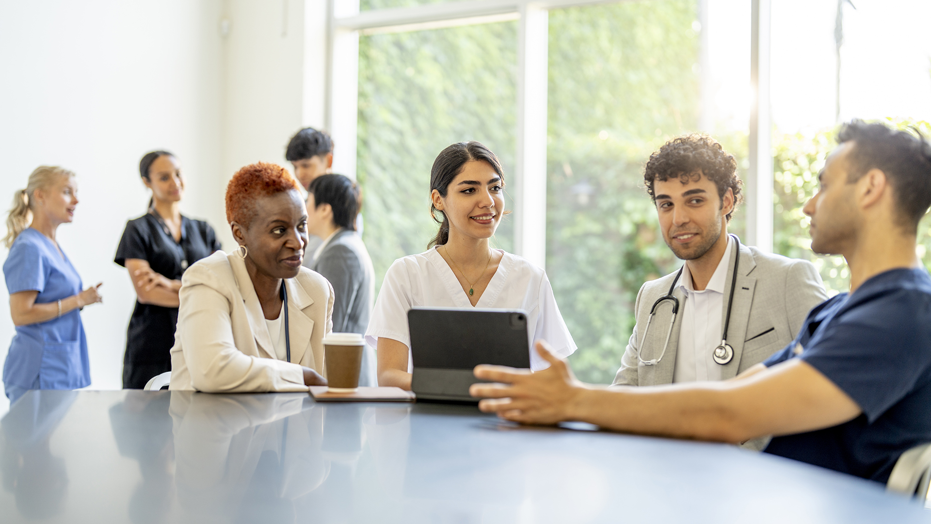 Healthcare Professionals Collaborating Around Table