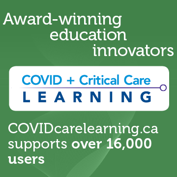Award-winning education innovators (COVID + Critical care learning): COVIDcarelearning.ca supports over 16000 users