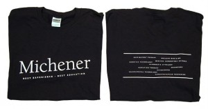 Michener Black T-Shirt (Best Experience, Best Education)