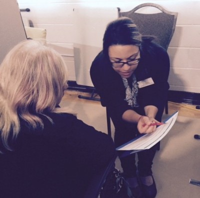 Michener chiropody students at the Rama First Nations Health Fair