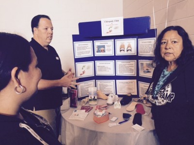 Michener chiropody students at the Rama First Nations Health Fair