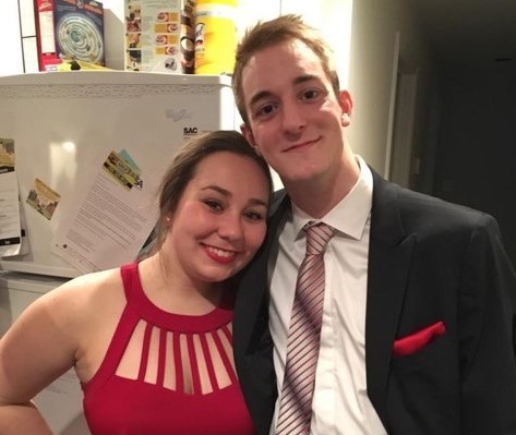 Six months after surgery, Jonathan Power with his girlfriend, Kaitlyn. (Photo: Courtesy Monique Barbeau)