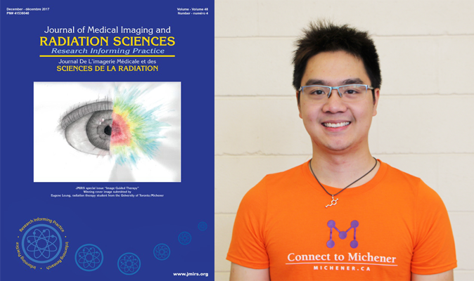 Cover of the December issue of JMIRS with Radiation Therapy student Eugene Leung