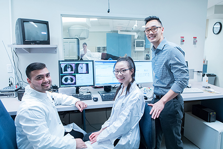 Students in radiation therapy program lab