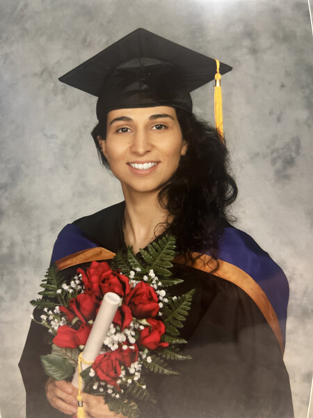Headshot of Michener student Farnaz Arian in graduation attire