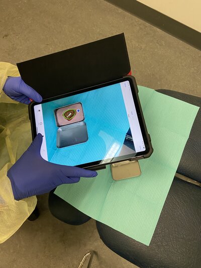 An iPad displaying the Telewound Care Canada application